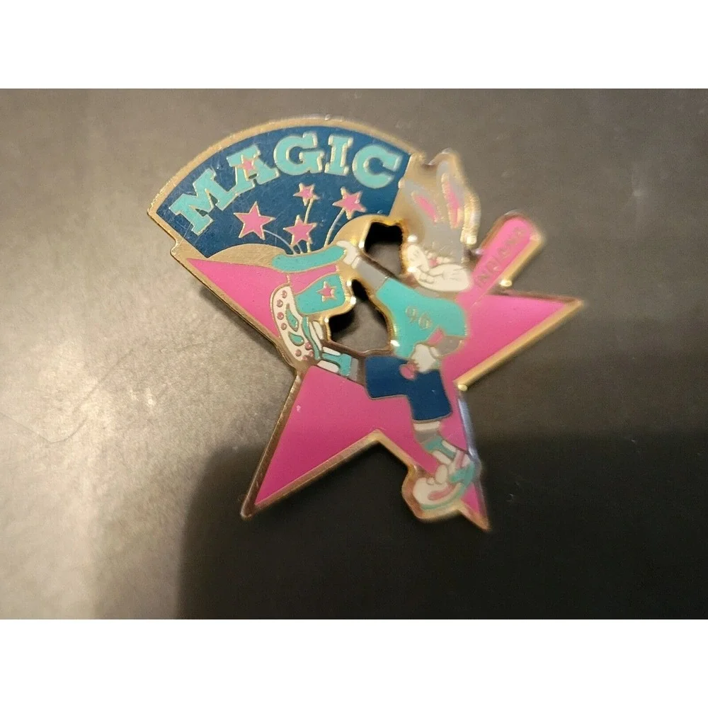 VINTAGE Magic Indiana‎ Bugs Bunny 96 Olympics Pin Collectible Lapel Brooch